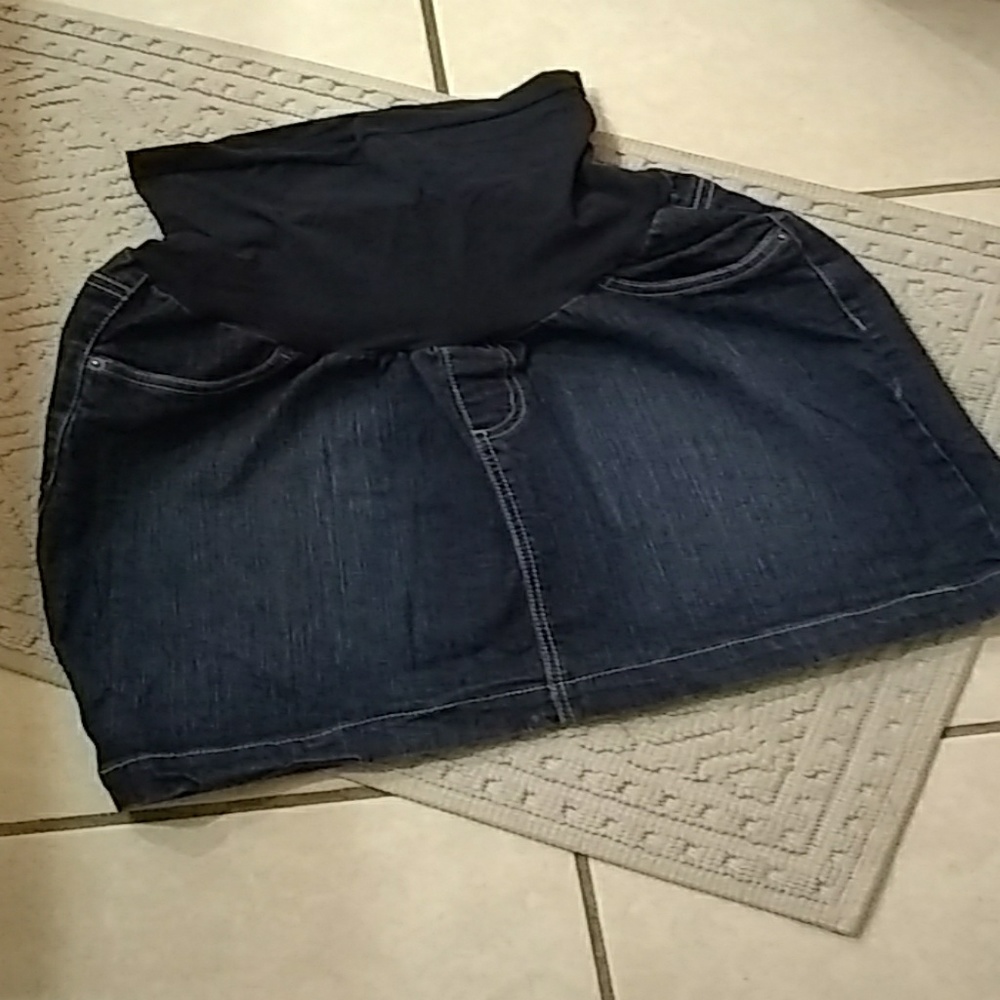 Motherhood maternity jean skirt